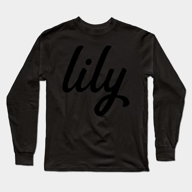 Lily Personalized Long Sleeve T-Shirt by Binsagar